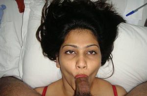 office girl doing a nice Indian blowjob