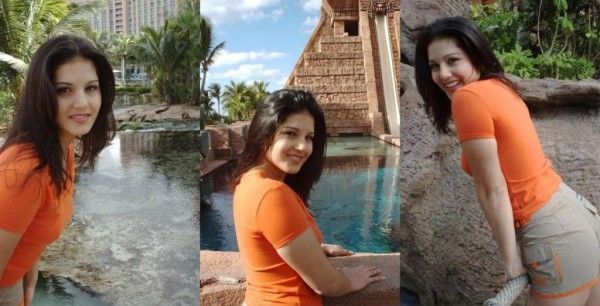 Sunny Leone Orange Dress Photos, Sunny Leone Unseen Private Photos, Sunny Leone hot photos, Hot Sunny Leone Sexy photos in bikini, Sunny Leo