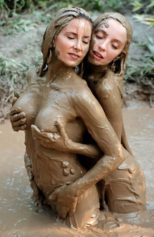 Rubbing mud over each other
