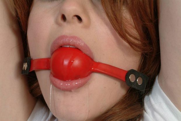 standing, ballgag