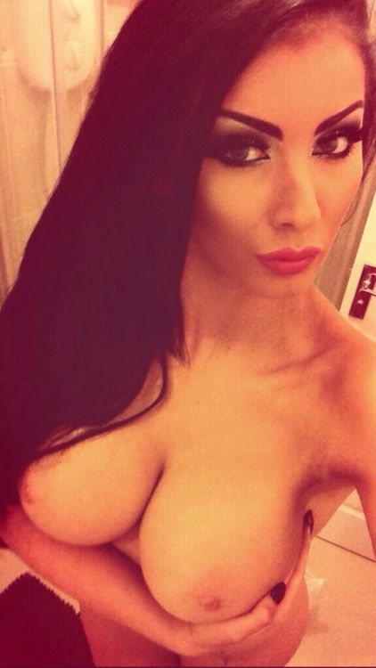 This nasty Italian lady with beautiful eyes and full lips show you huge boobs with big horny nipples. She wants to have sex with you as soon as possible.Wants to feel your big erect dick deep into her wet vagina and fuck her violently until reach orgasm a