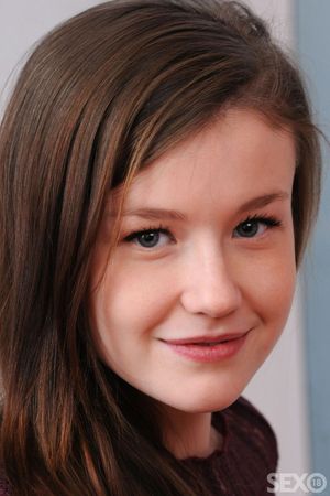 pretty young brunette shows pussy