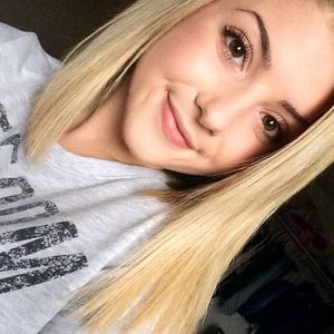 Blonde teen smile