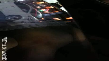 Korean girl fucks guy in car right on the street while some random guy records it.