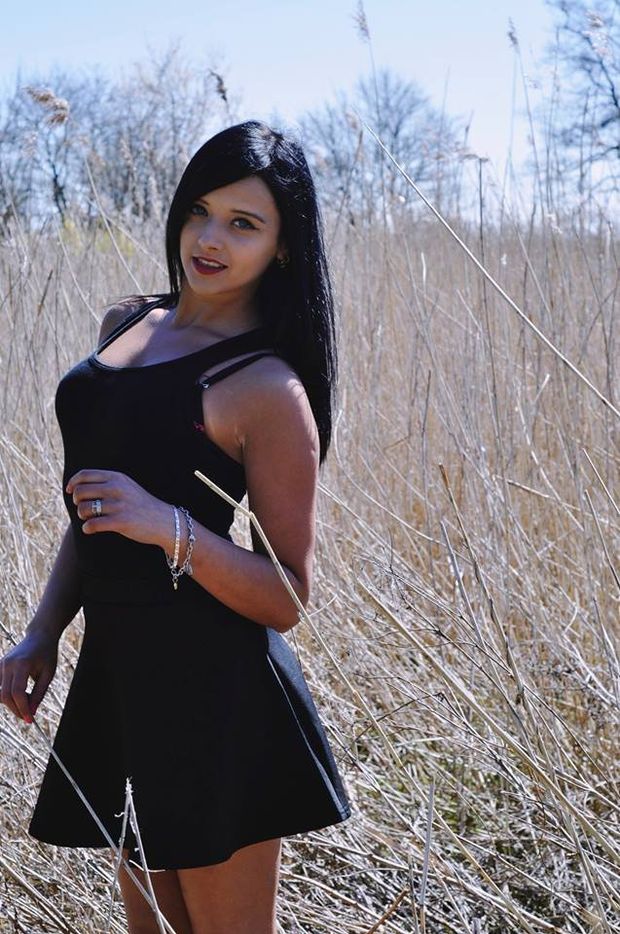 Hot girl in high grass