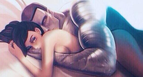 When you're in bed, he rolls over, puts his arm around you and pulls you tight