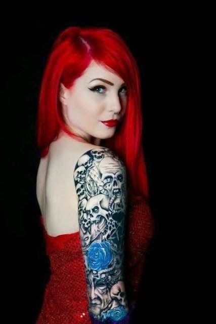 Red Hair Hot Sexy Tattoo Girl