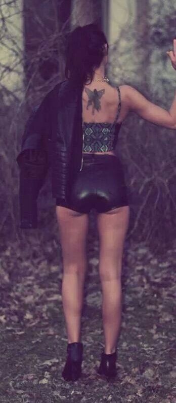 Goth babe outdoors