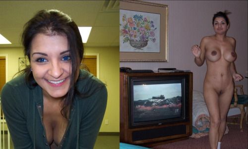 Dressed undressed with nice big tits