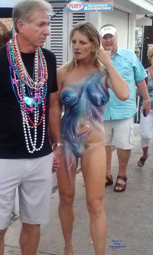 Nude at Fantasy Fest.