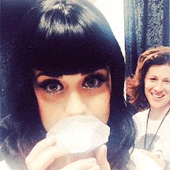 Hot Katy Perry GIFs Drinking Coffee
