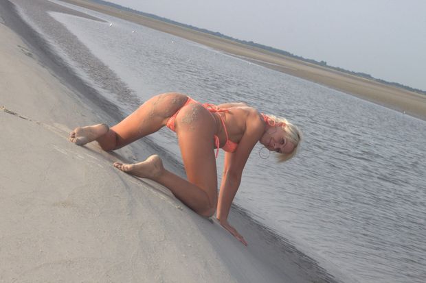 german bitch lonely at the beach