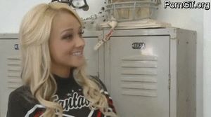 sexy cumshot on blonde cutie