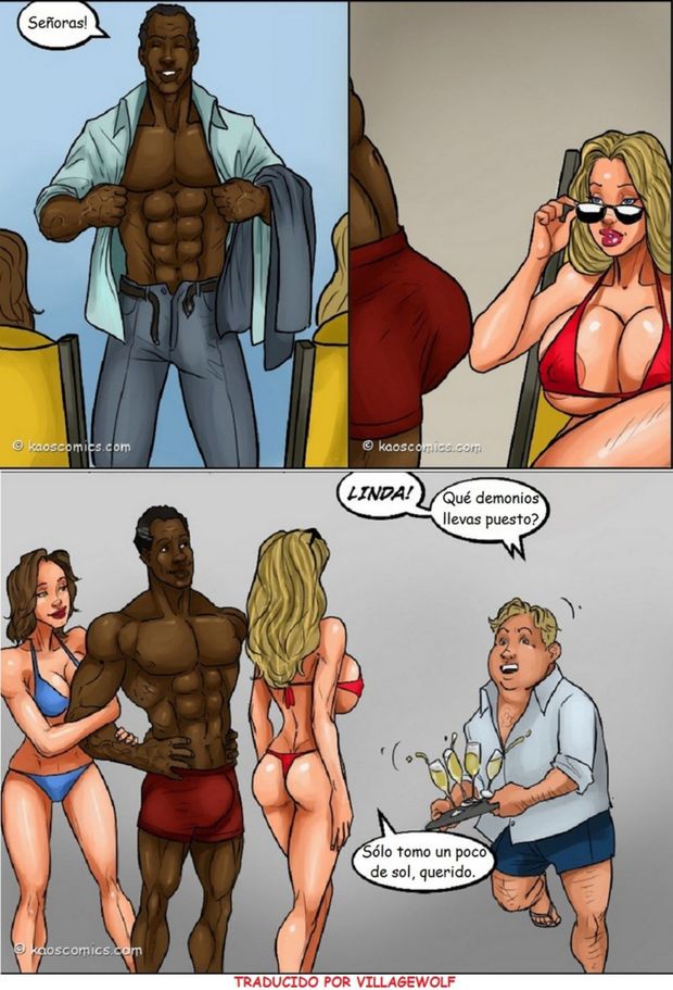 Conspiración bikini, cómic porno interracial. 44