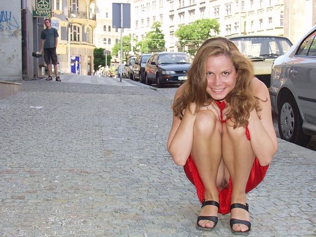 Public upskirt