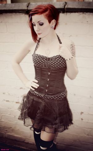 Naked Emo Scene Goth Girls Showing Off 056