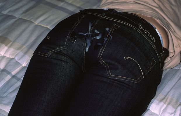 cum on jeans