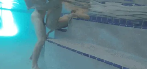 under water