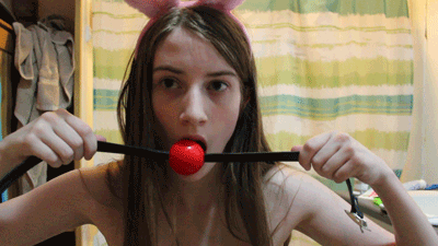 And in goes the ball gag