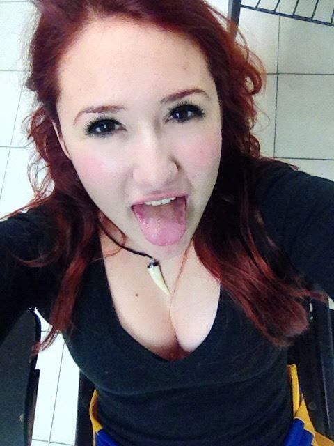 Teen redhead selfie