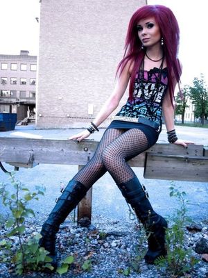 Naked Emo Scene Goth Girls Showing Off 065