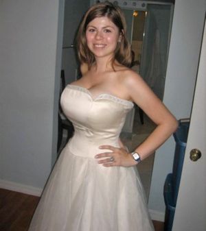 Huge tits in wedding dress