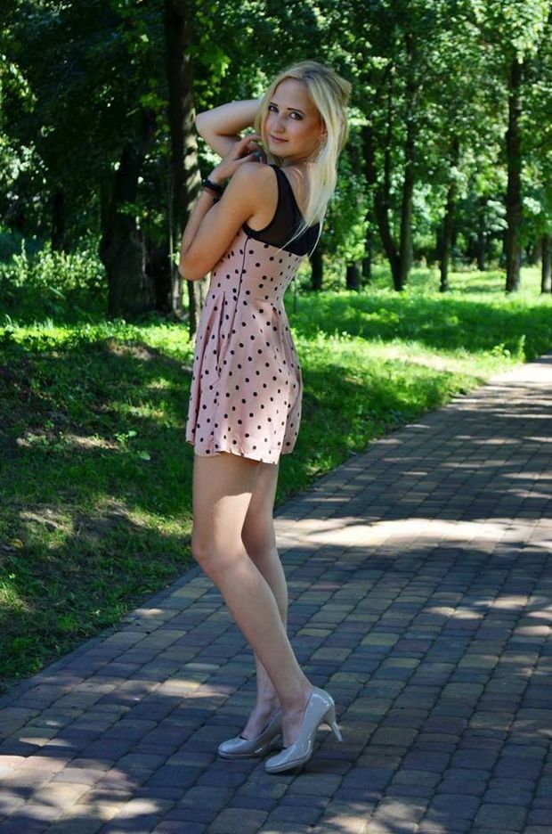 Pretty blonde in the park