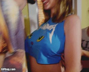 Big boobs girlfriend pierced nipple gif