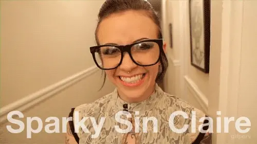 Bobbie Starr Sparky Sin Claire face gif glasses