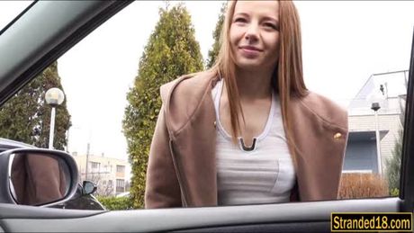 Teenie giving a stranger some road head