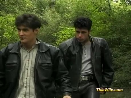 horny wife in forest threesome