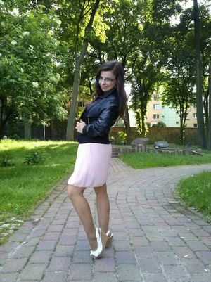 Brunette in the park