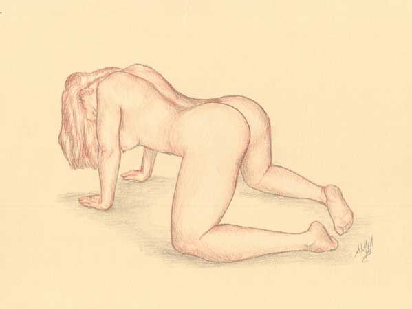 Gorean:  position: She-sleen,  submissive, submission, control, slave, serve, master, owner, legs spread, obedience, discipline, owner