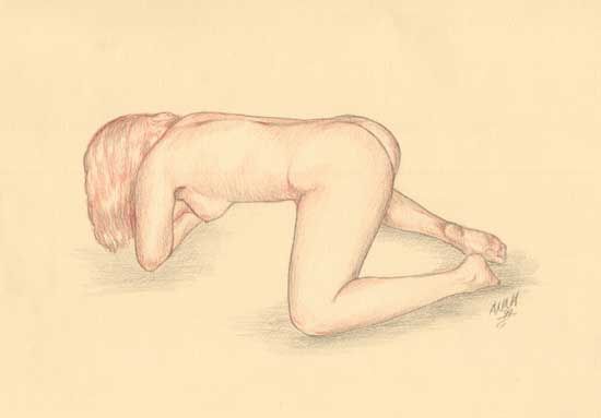 Gorean:  position: Table,  submissive, submission, control, slave, kneel, serve, master, owner, legs spread, obedience, discipline, owner