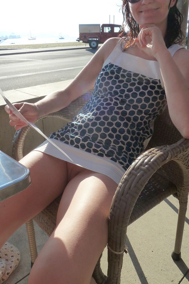 Nice no panties upskirt and cameltoe