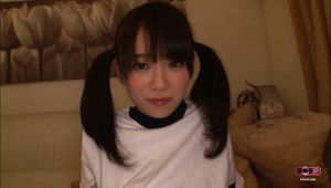 Kinky pigtailed teen Asuka Hoshino licks and sucks dick on Asian pov