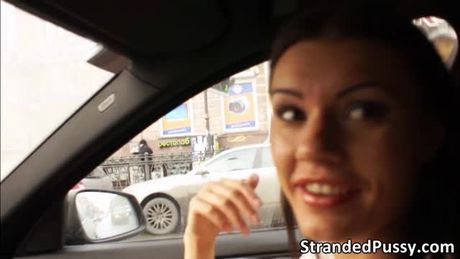 Hottie European girl Kitana in on the street badly needs a cellphone charger as she needs to charge her phone. In return she trades sex.