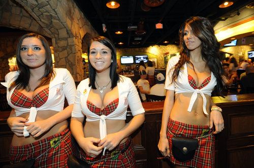 Three Tilted Kilt Waitresses