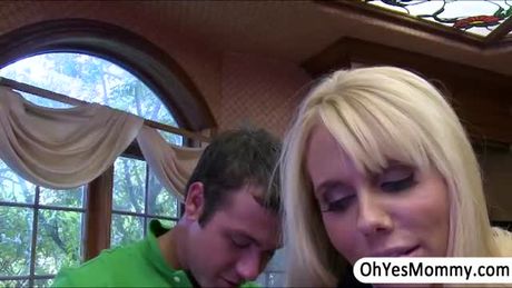 MILF Karen entraps teen Mollys boyfriend. She grabs his dick then teen Molly sucks his cock. These ladies share his huge cock.