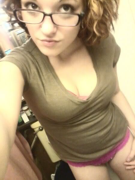 Glasses amateur bathroom selfie
