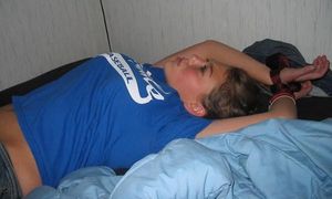 baseball girl tied on bed