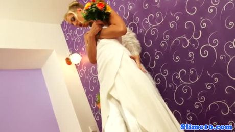 Bukkake lesbian brides cum covered