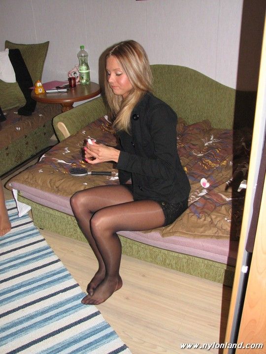 Nylon teen feet