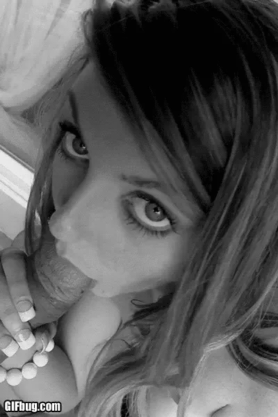Seductive eyes cock sucker