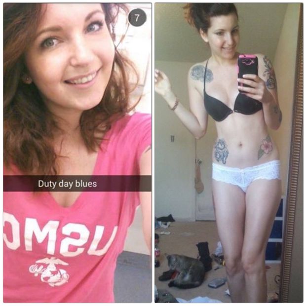 Her USMC Tshirt