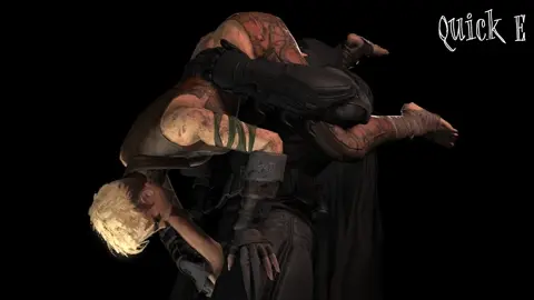 Copperhead giving Batman an upside-down standing blowjob