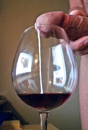 Cum into wine