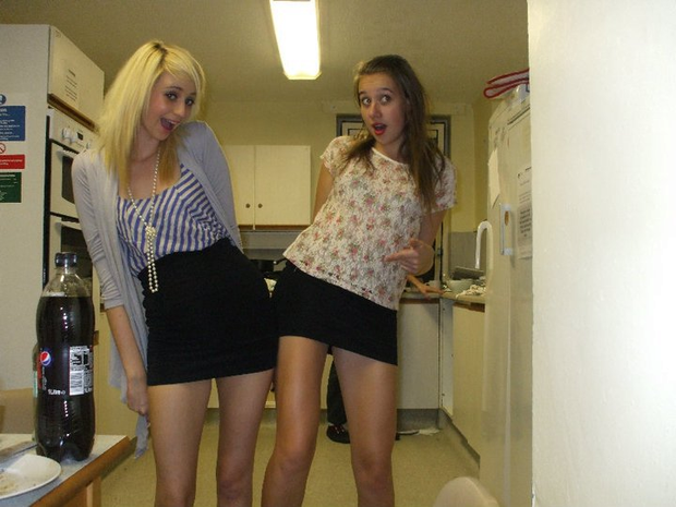 Short skirt, shorter skirt