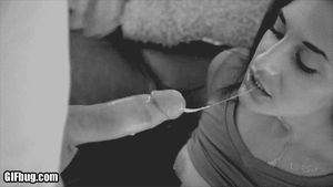 Young brunette sloppy big dick blowjob