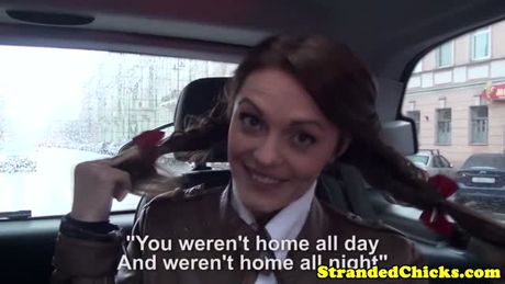 Stranded teens in trio picked up and cumswallow